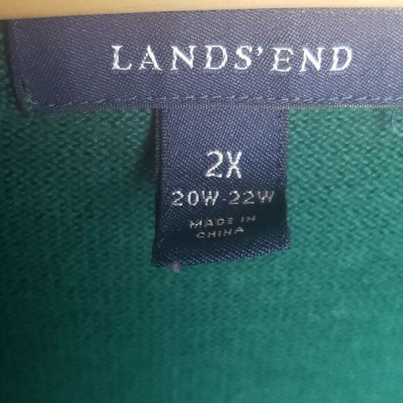Land's End Green Sweater/Cardigan - Picture 2 of 4